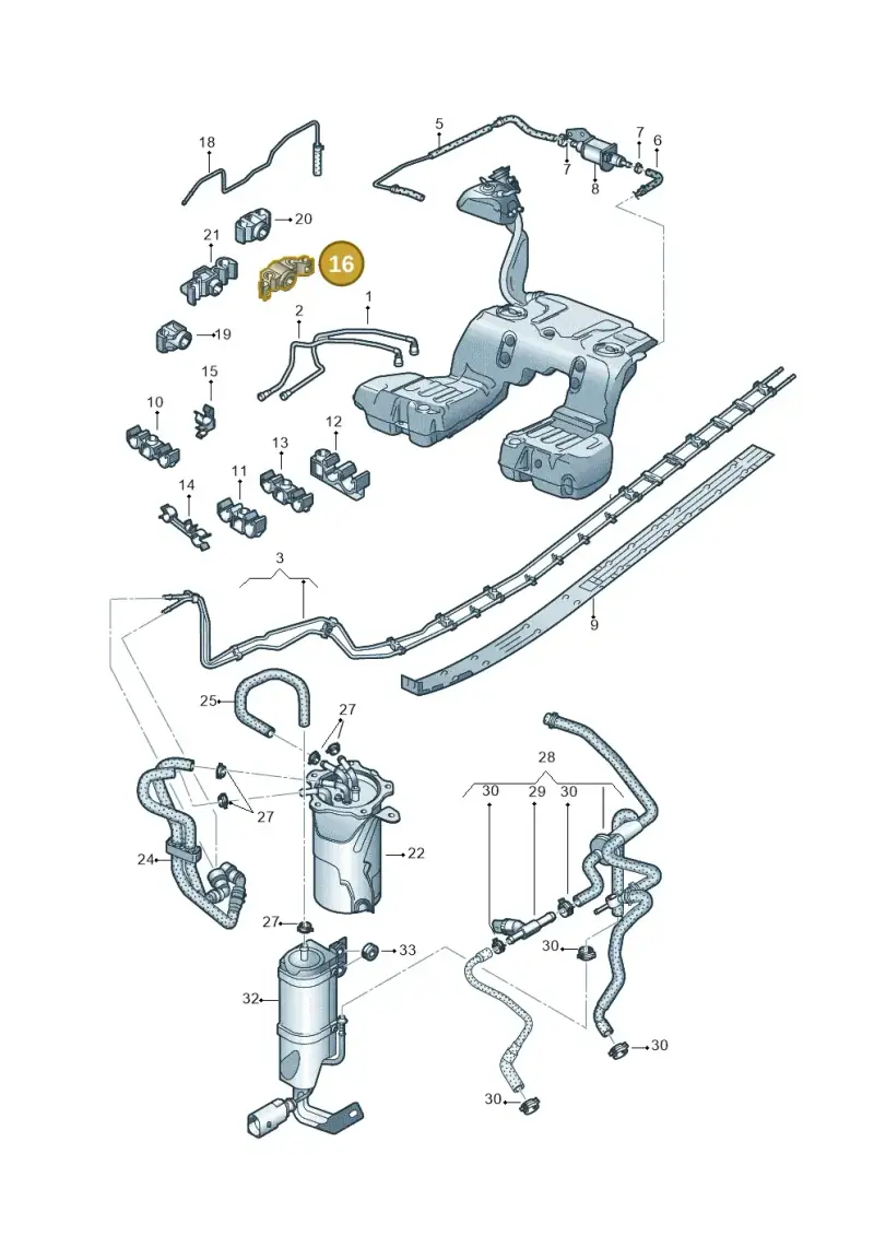 3D0611797B — Volkswagen PHAETON                08> (2007-) diagram 631201250, position 16