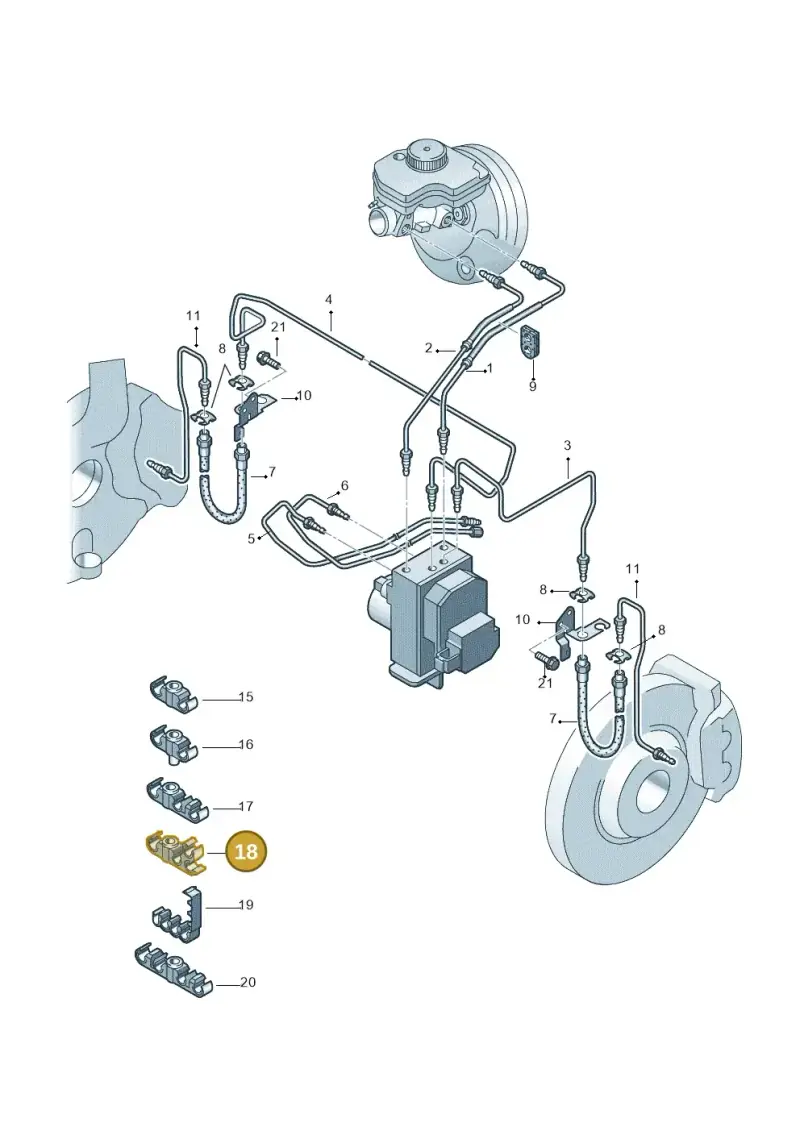 3D0611797E — Volkswagen Phaeton 4motion (2010-2016) diagram 258611200, position 18