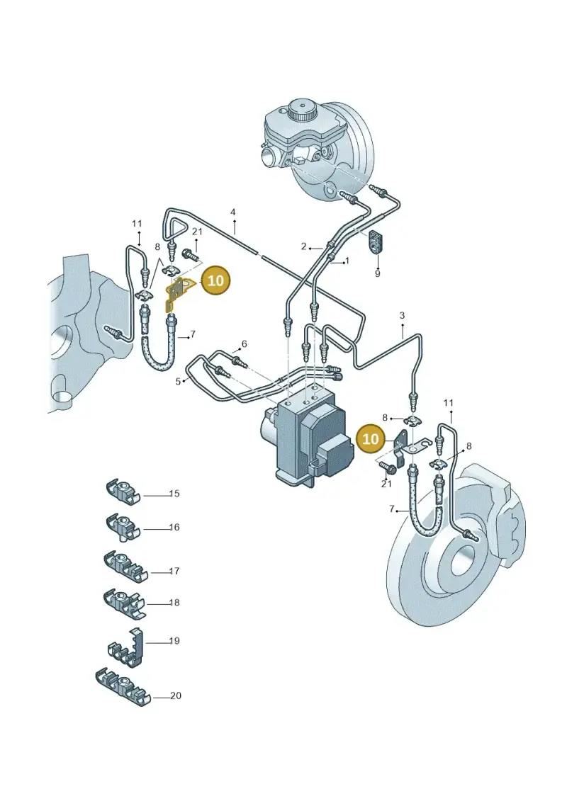 3D0611843C — Volkswagen Phaeton 4motion (2010-2016) diagram 258611200, position 10
