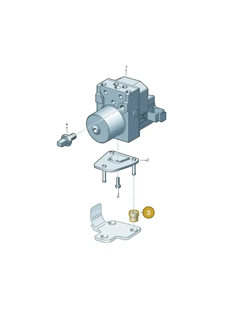 3D0614147 — Volkswagen Phaeton 4motion (2010-2016) diagram 258614100, position 3
