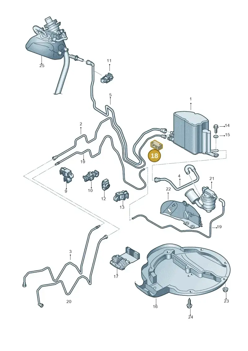 3D0616249E — Volkswagen Phaeton 4motion (2010-2016) diagram 258201960, position 18