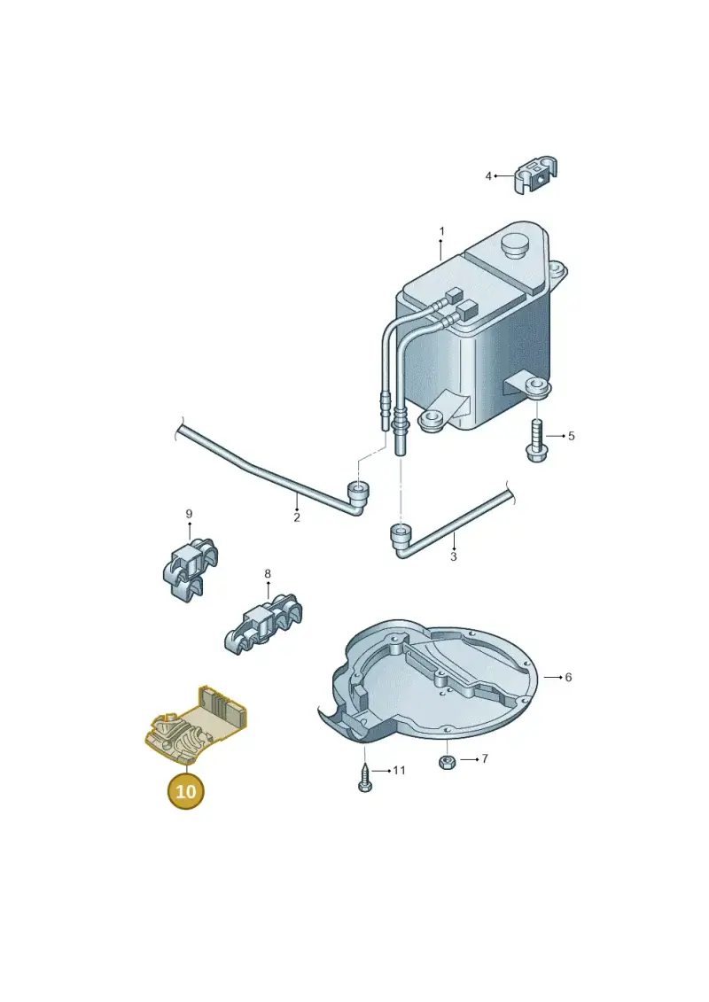 3D0616249E — Volkswagen Phaeton 4motion (2010-2016) diagram 258201950, position 10