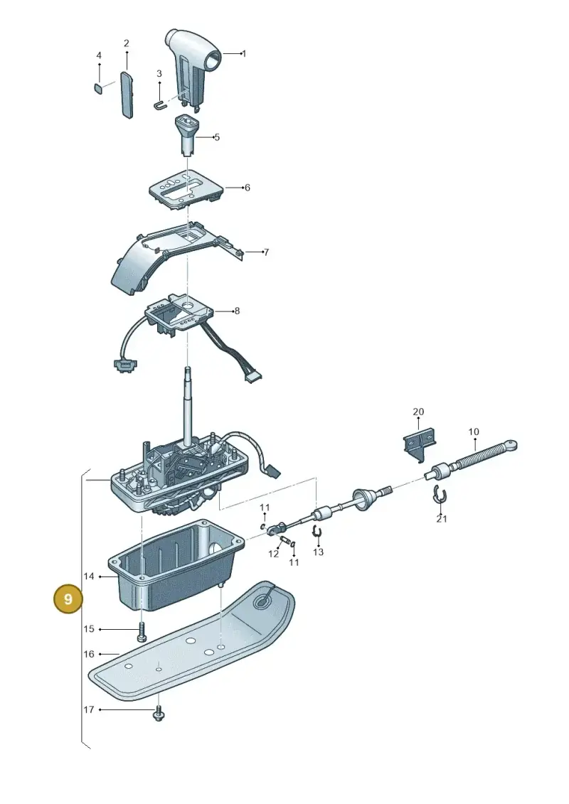 3D0713023T — Volkswagen Phaeton 4motion (2010-2016) diagram 258713150, position 9
