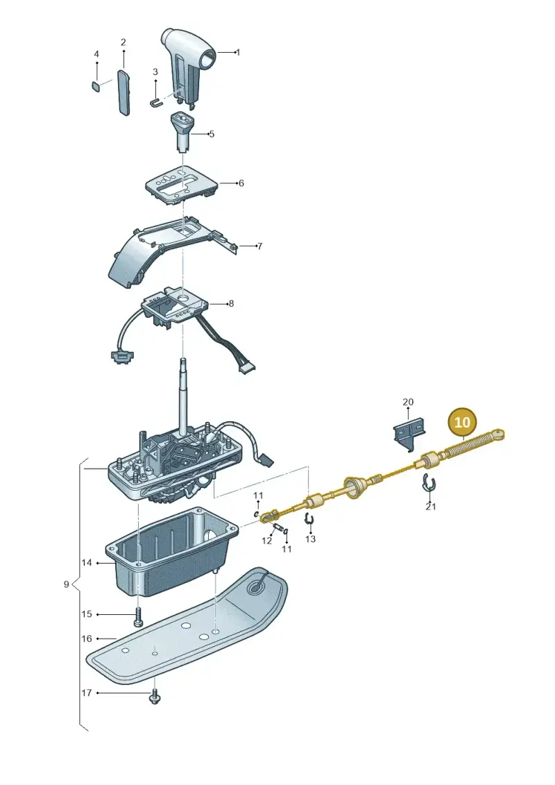 3D0713265P — Volkswagen Phaeton 4motion (2010-2016) diagram 258713150, position 10