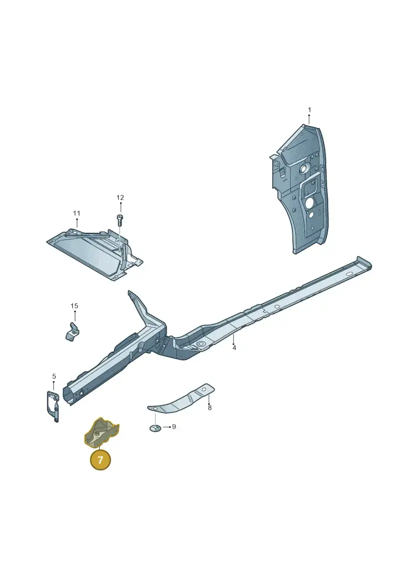 3D0803127F — Volkswagen Phaeton 4motion (2010-2016) diagram 258803100, position 7