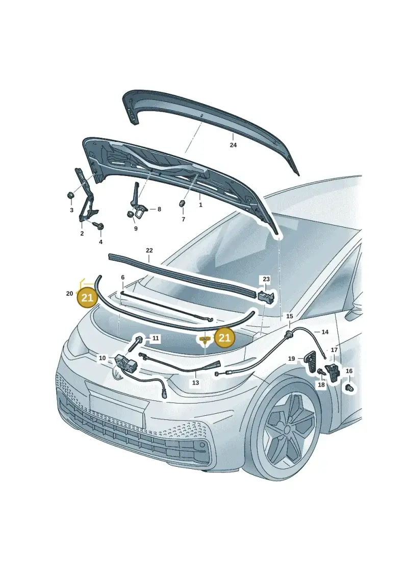 3D0823717 — Volkswagen ID.3 Pro (2019-2024) diagram 10a823000, position 21