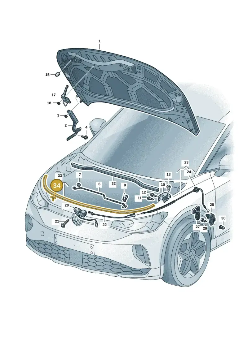 3D0823717 — Volkswagen ID.4 Pro (2020-2023) diagram 11a823000, position 34