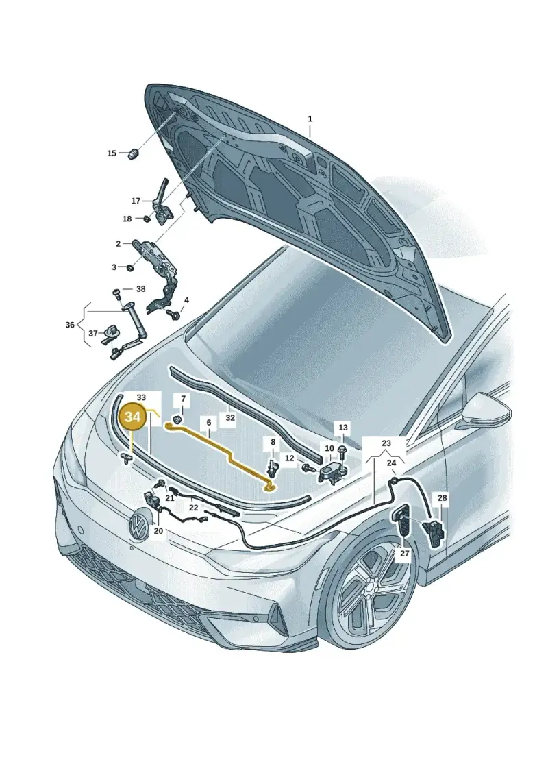 3D0823717 — Volkswagen ID.7 Limousine Pro (2023-) diagram 14b823000, position 34