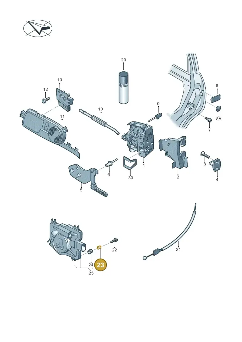3D0837271 — Volkswagen Phaeton 4motion (2010-2016) diagram 258837000, position 23