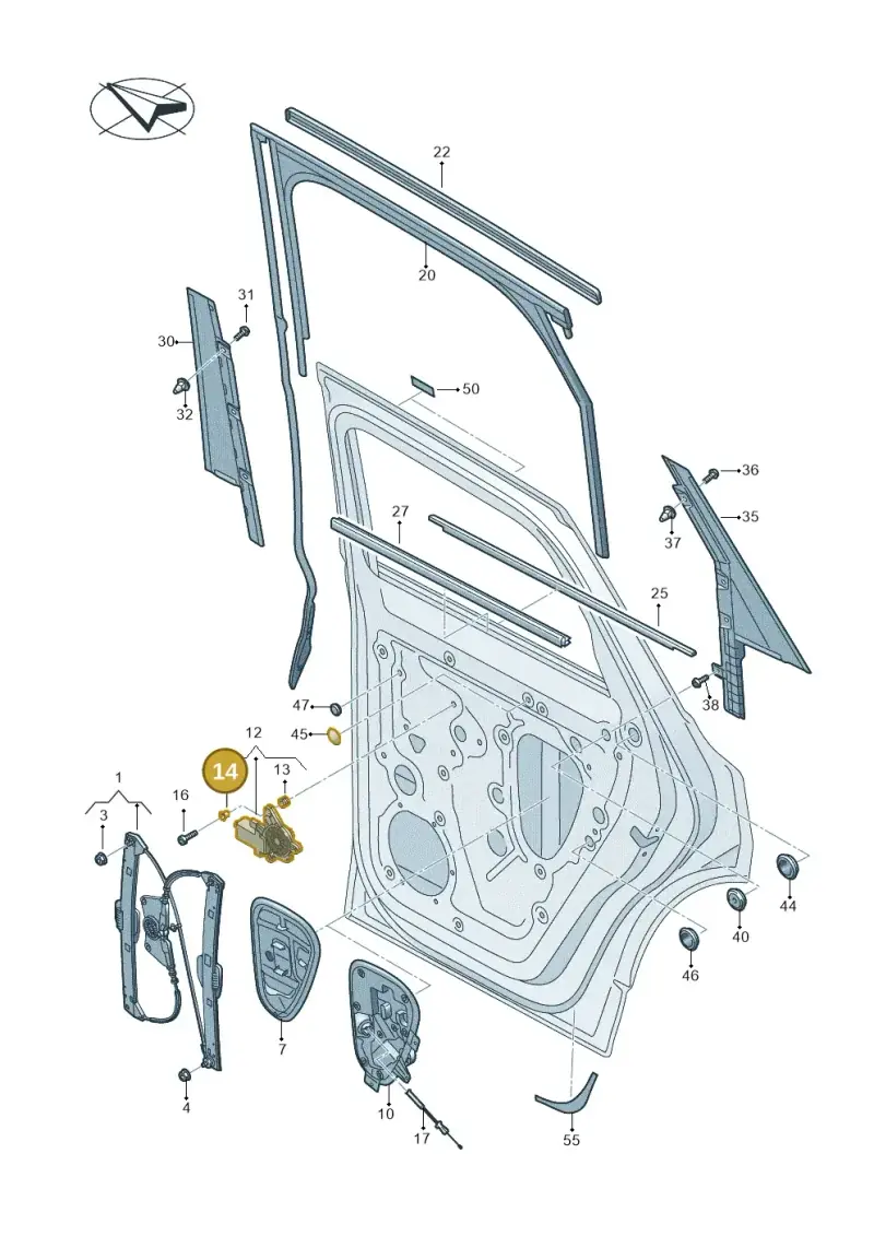 3D0837271 — Volkswagen Touareg (2017-2023) diagram 439839600, position 14