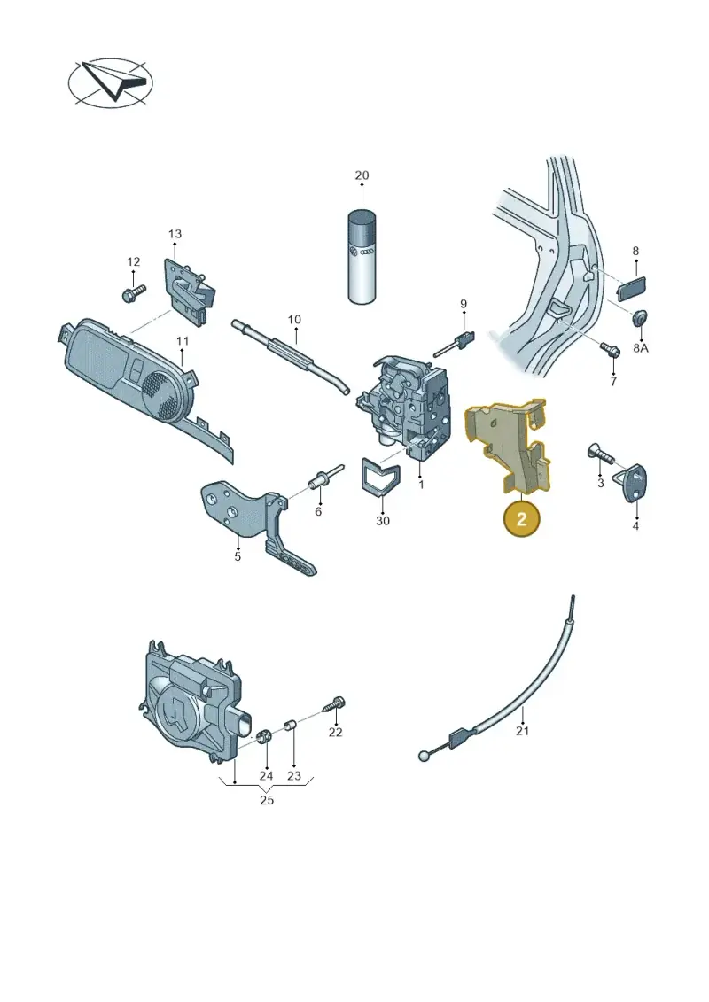 3D0837350C — Volkswagen Phaeton 4motion (2010-2016) diagram 258837000, position 2