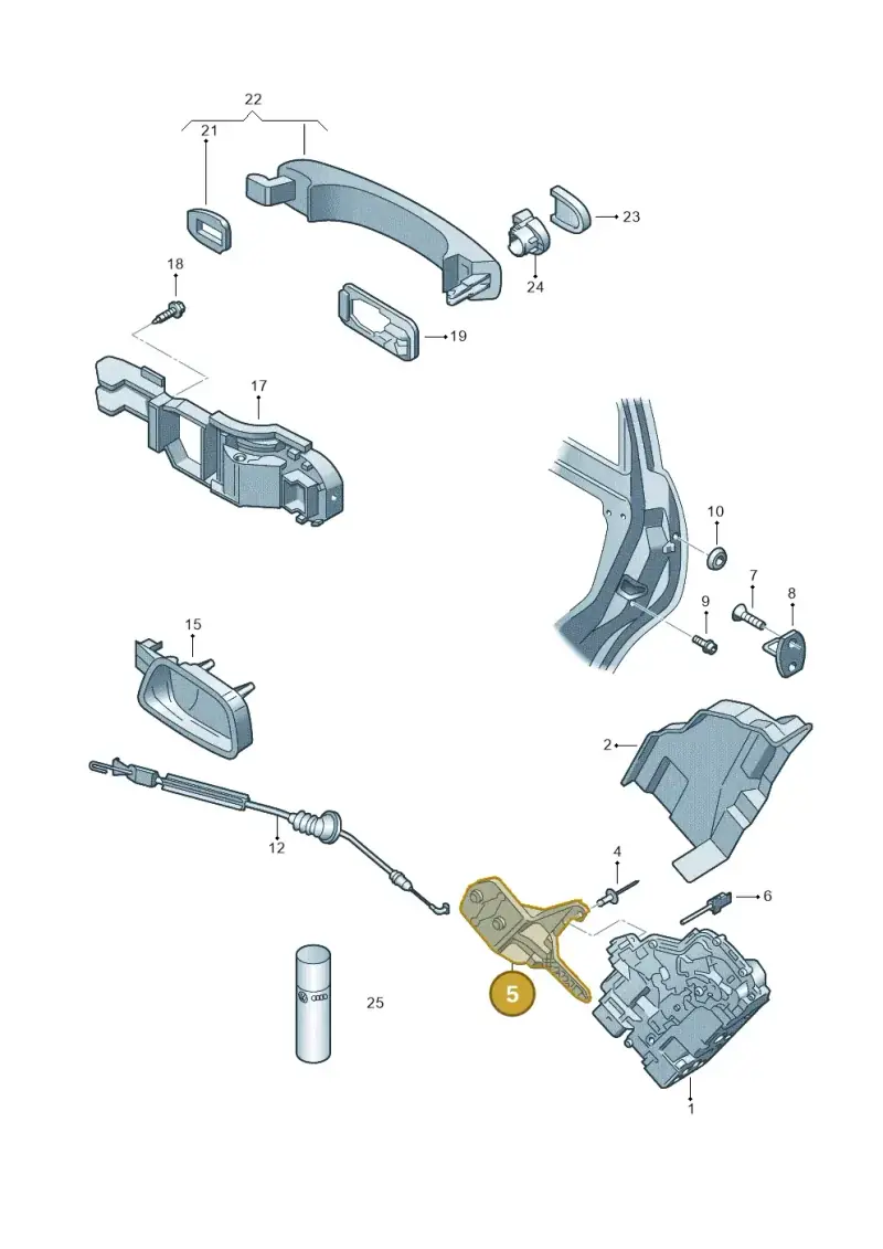 3D0837867C — Volkswagen Touran 2.0 (2010-2015) diagram 409839000, position 5