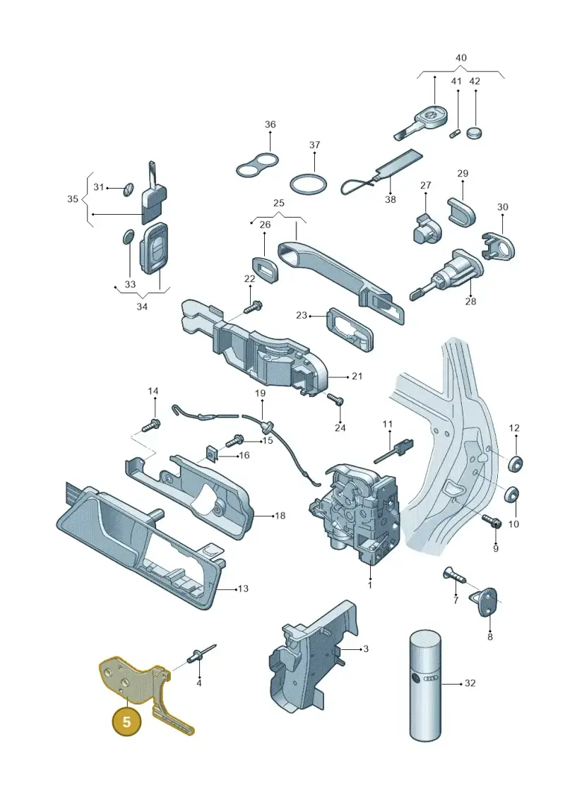 3D0837867C — Volkswagen TOURAN (SVW)       "CN"04> (2004-) diagram 446837000, position 5