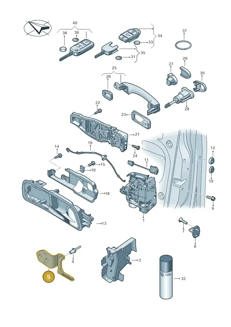 3D0837868C — Volkswagen Touran 2.0 (2010-2015) diagram 409837000, position 5