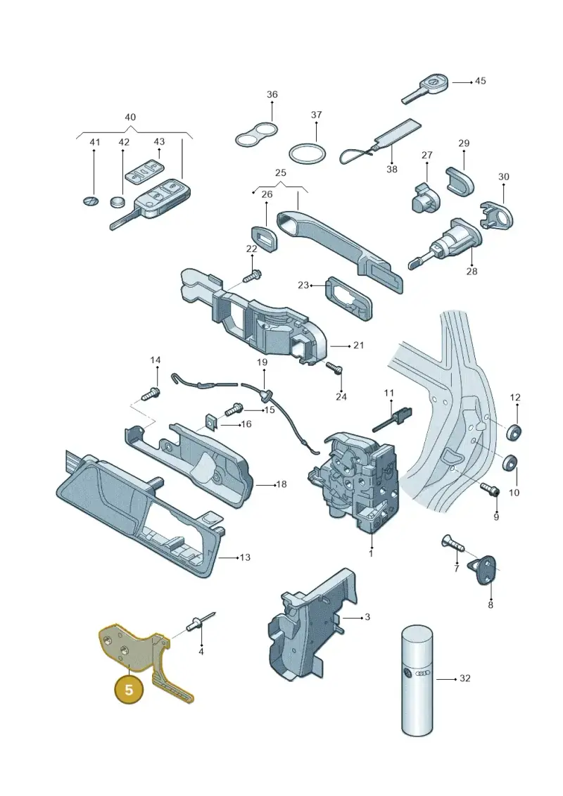 3D0837868C — Volkswagen TOURAN (SVW)       "CN"04> (2004-) diagram 446837050, position 5