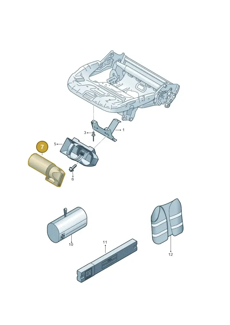 3D0860277 — Volkswagen Caddy Maxi Kombi (2020-2024) diagram 869860000, position 7