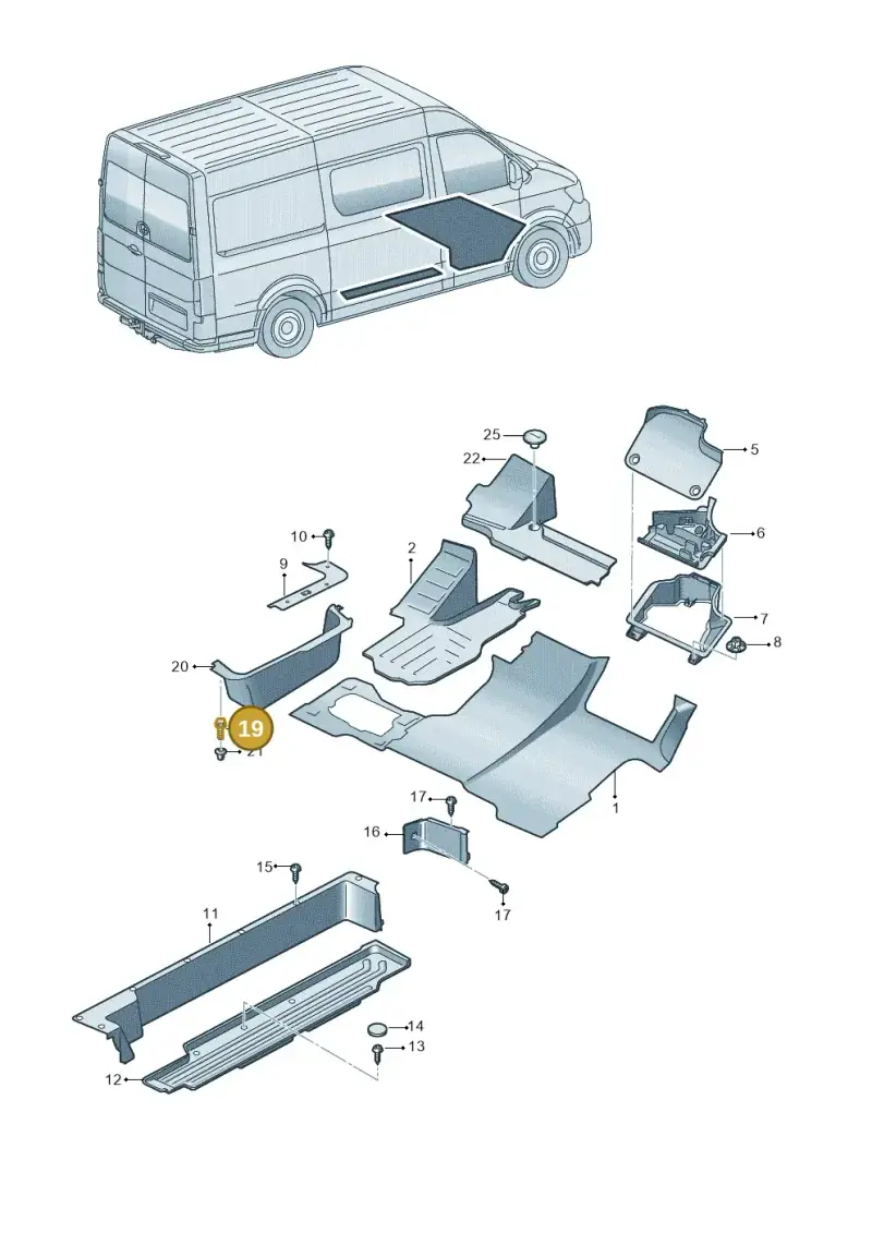 3D0867333 — Volkswagen MAN TGE 55 (2016-2021) diagram 806863000, position 19