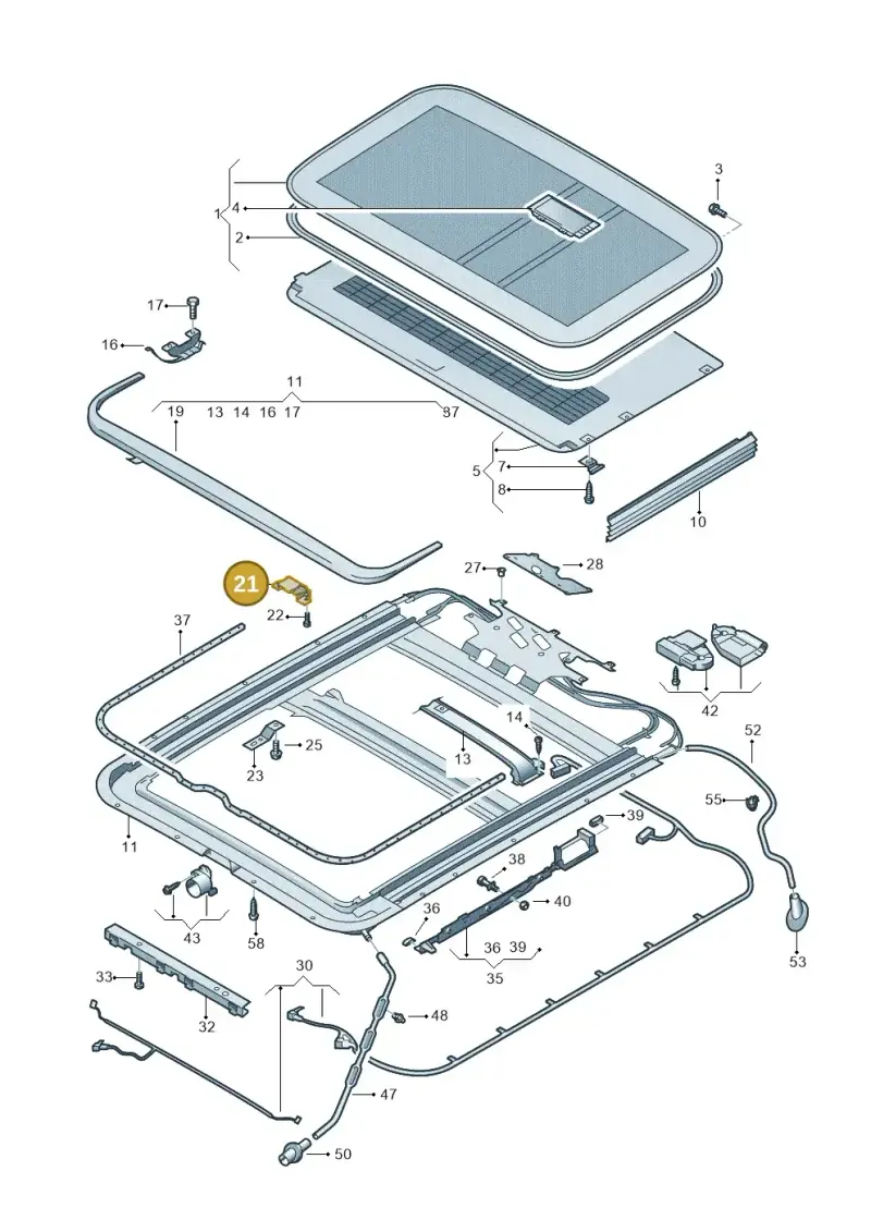 3D0877682 — Volkswagen Phaeton 4motion (2010-2016) diagram 258877000, position 21