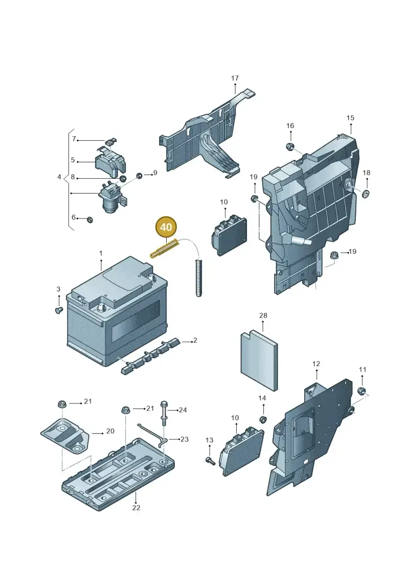 3D0915531A — Volkswagen Phaeton (lang) (2003-2006) diagram 258915000, position 40