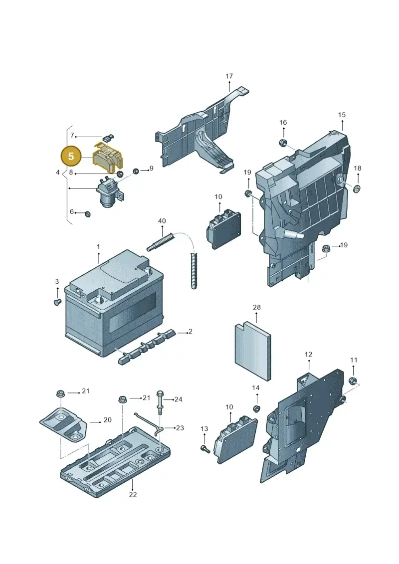 3D0919083 — Volkswagen Phaeton (lang) (2003-2006) diagram 258915000, position 5