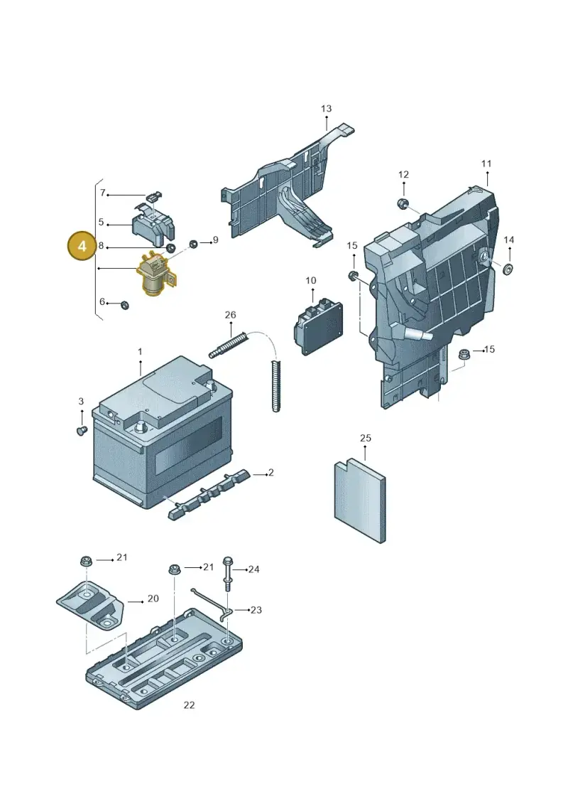 3D0919507 — Volkswagen Phaeton 4motion (2010-2016) diagram 631915000, position 4