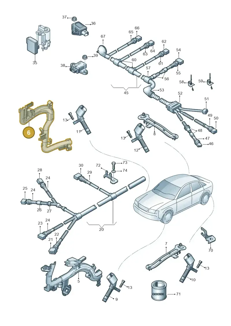 3D0927368C — Volkswagen Phaeton 4motion (2010-2016) diagram 258927000, position 6