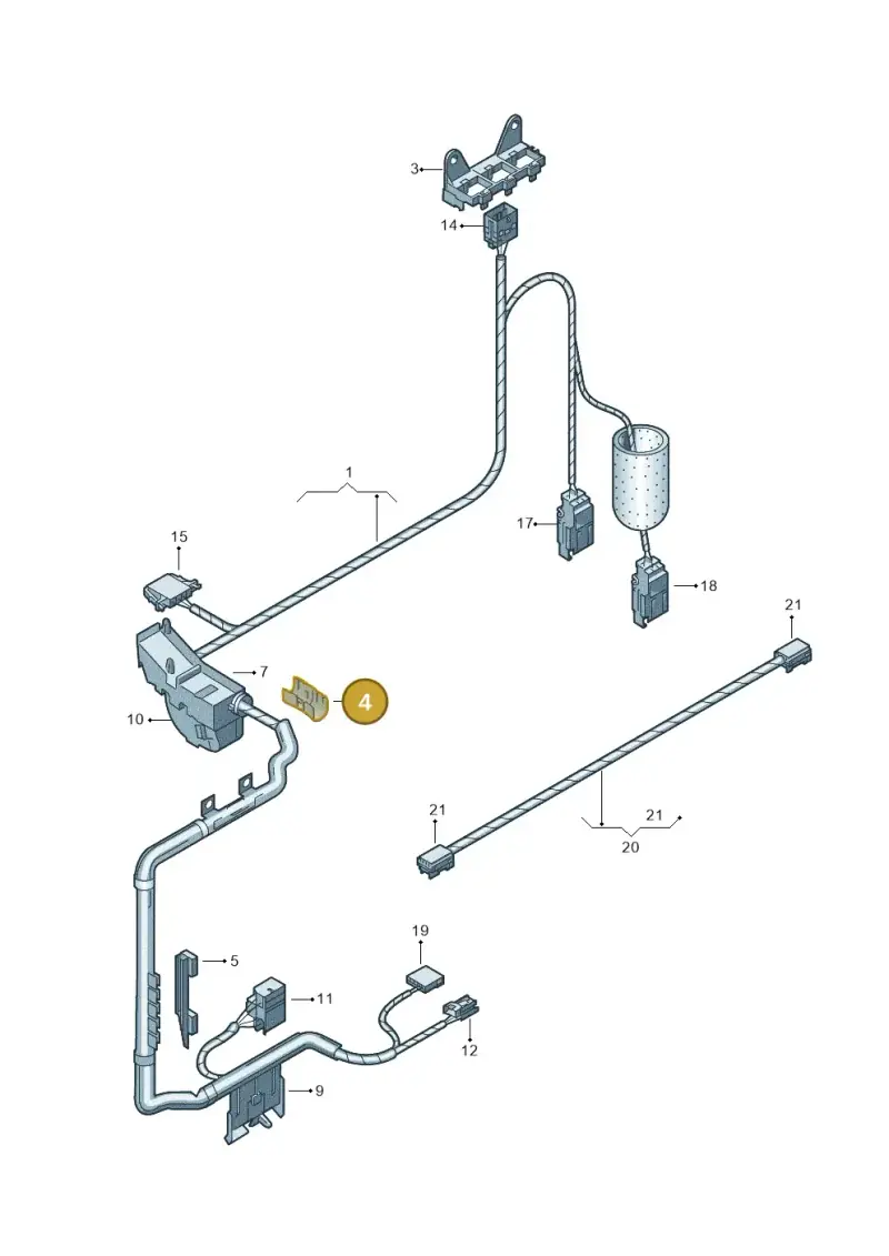 3D0971005D — Volkswagen Phaeton 4motion (2010-2016) diagram 258971950, position 4
