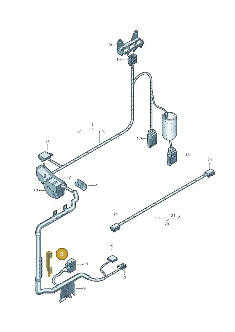 3D0971336A — Volkswagen Phaeton 4motion (2010-2016) diagram 258971950, position 5