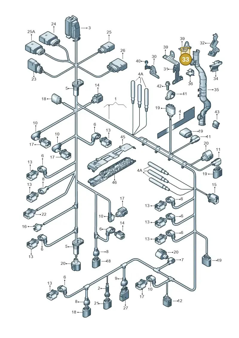 3D0971501AS — Volkswagen Phaeton 4motion (2010-2016) diagram 258971120, position 33