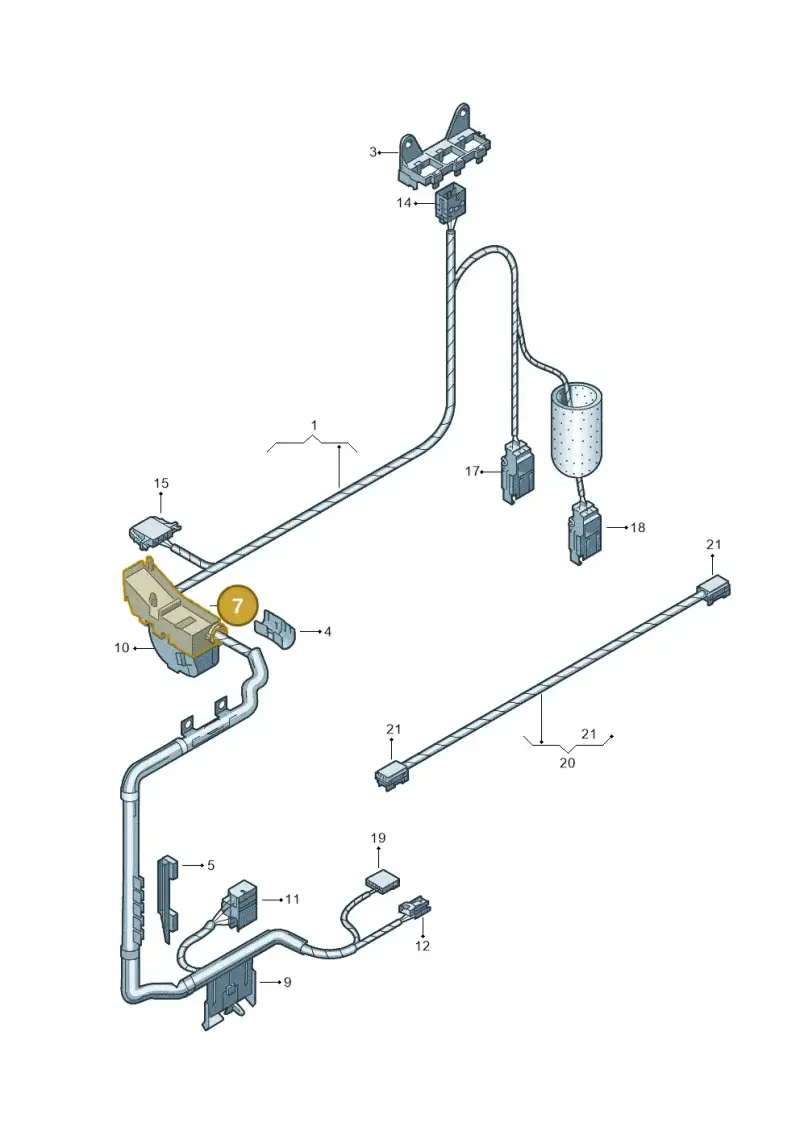 3D0971615F — Volkswagen Phaeton 4motion (2010-2016) diagram 258971950, position 7