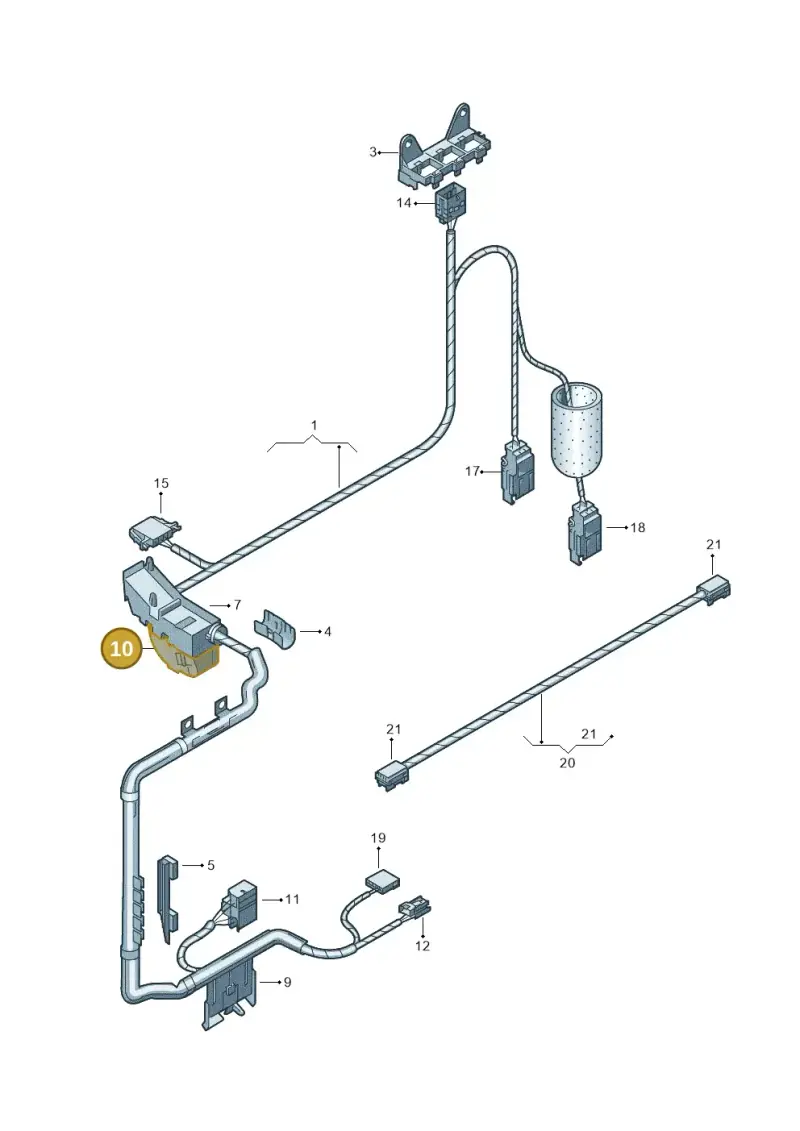3D0971616B — Volkswagen Phaeton 4motion (2010-2016) diagram 258971950, position 10
