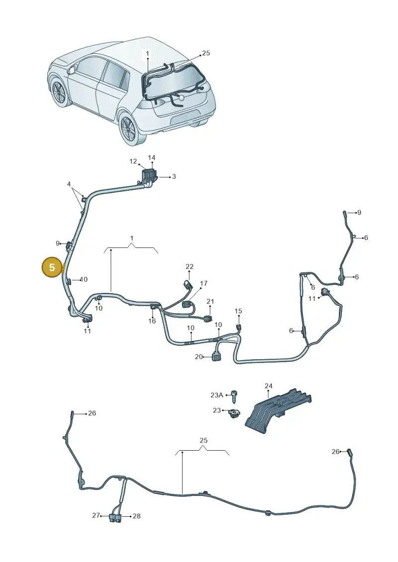 3D0971739 — Volkswagen Golf 1.6 (2015-2019) diagram 746972850, position 5