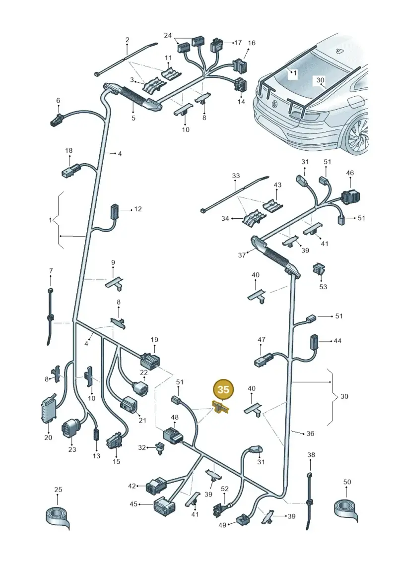 3D0971739 — Volkswagen Arteon (2017-2023) diagram 828972850, position 35