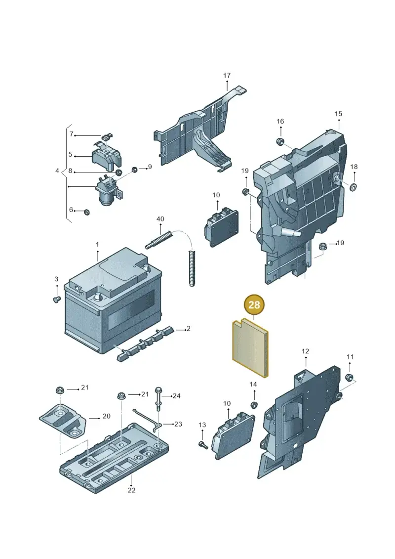 3D0971791F — Volkswagen Phaeton (lang) (2003-2006) diagram 258915000, position 28
