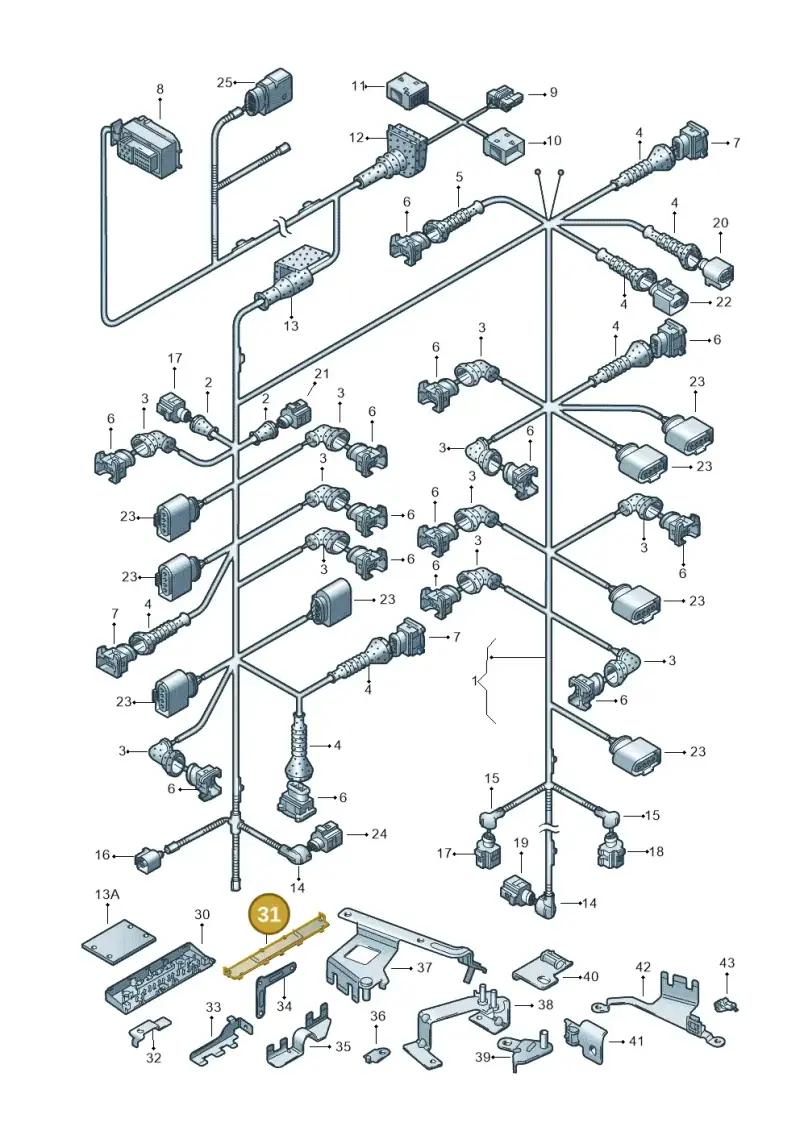 3D0971792B — Volkswagen Touareg (2005-2006) diagram 274971080, position 31