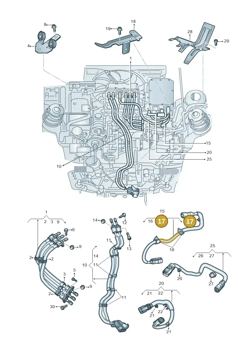 3D0971818 — Volkswagen E-Golf (2014-2021) diagram 774971100, position 17