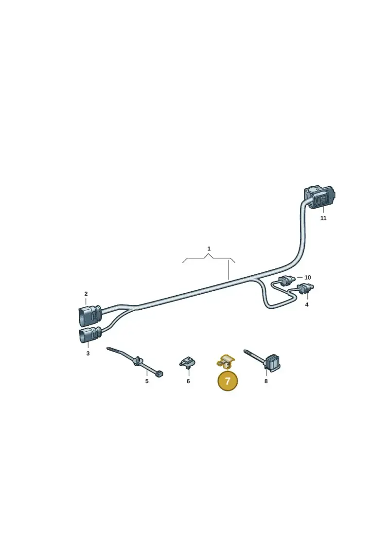 3D0971830D — Volkswagen Caddy Maxi Kombi (2020-2024) diagram 2ka971076, position 7