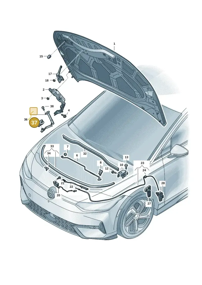 3D0971830F — Volkswagen ID.7 Limousine Pro (2023-) diagram 14b823000, position 37