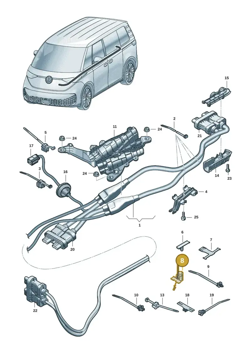 3D0971838A — Volkswagen ID.Buzz (2022-) diagram 15a970060, position 8
