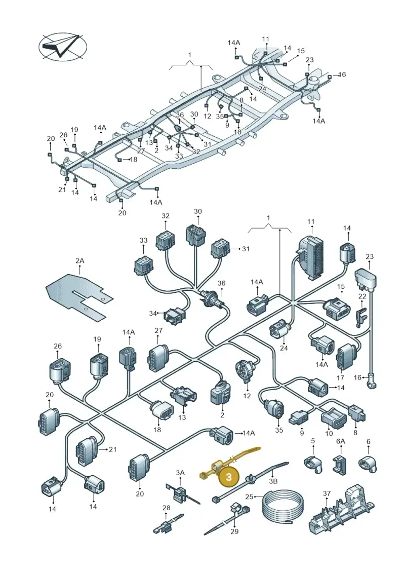 3D0971838A — Volkswagen Amarok twin cab (2022-) diagram 749971850, position 3