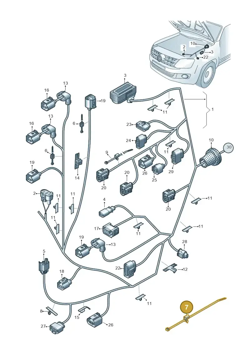 3D0971838A — Volkswagen Amarok twin cab (2022-) diagram 894971810, position 7