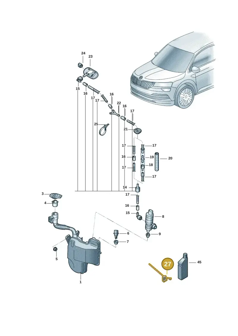 3D0971838D — Volkswagen Tiguan (2024-) diagram 57d955010, position 27