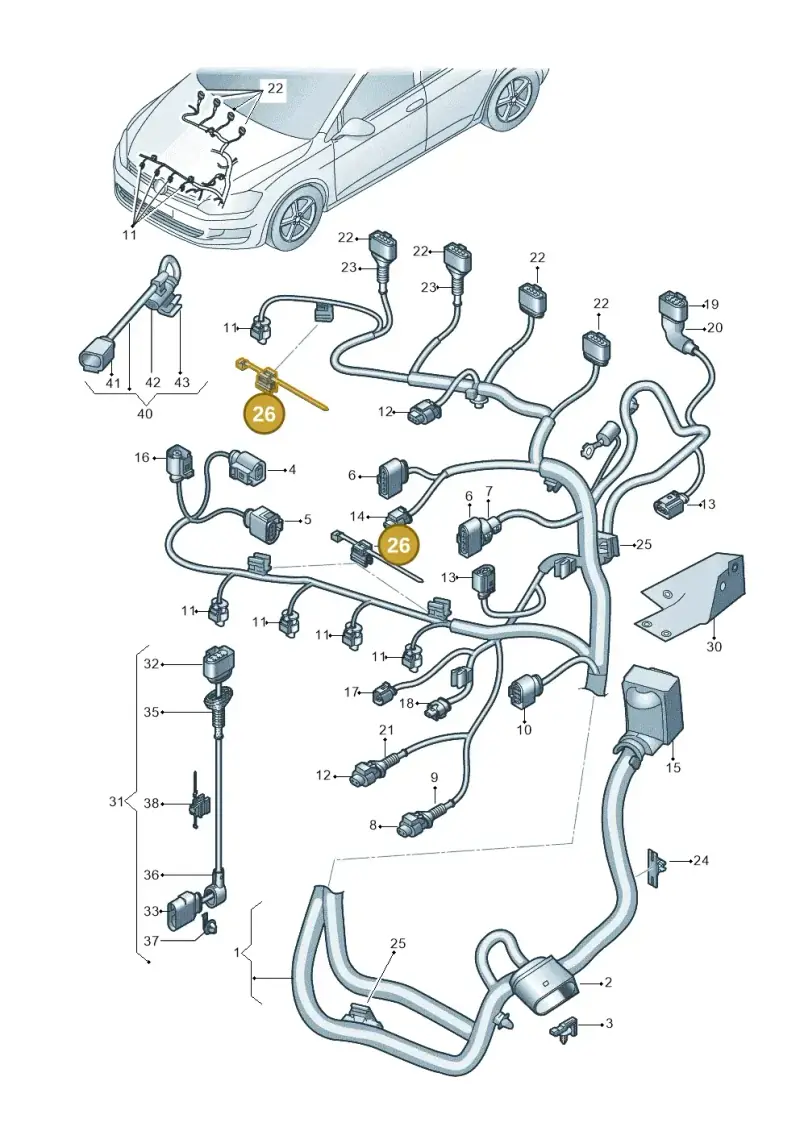 3D0971838D — Volkswagen Lavida XR (2023-) diagram 746971140, position 26