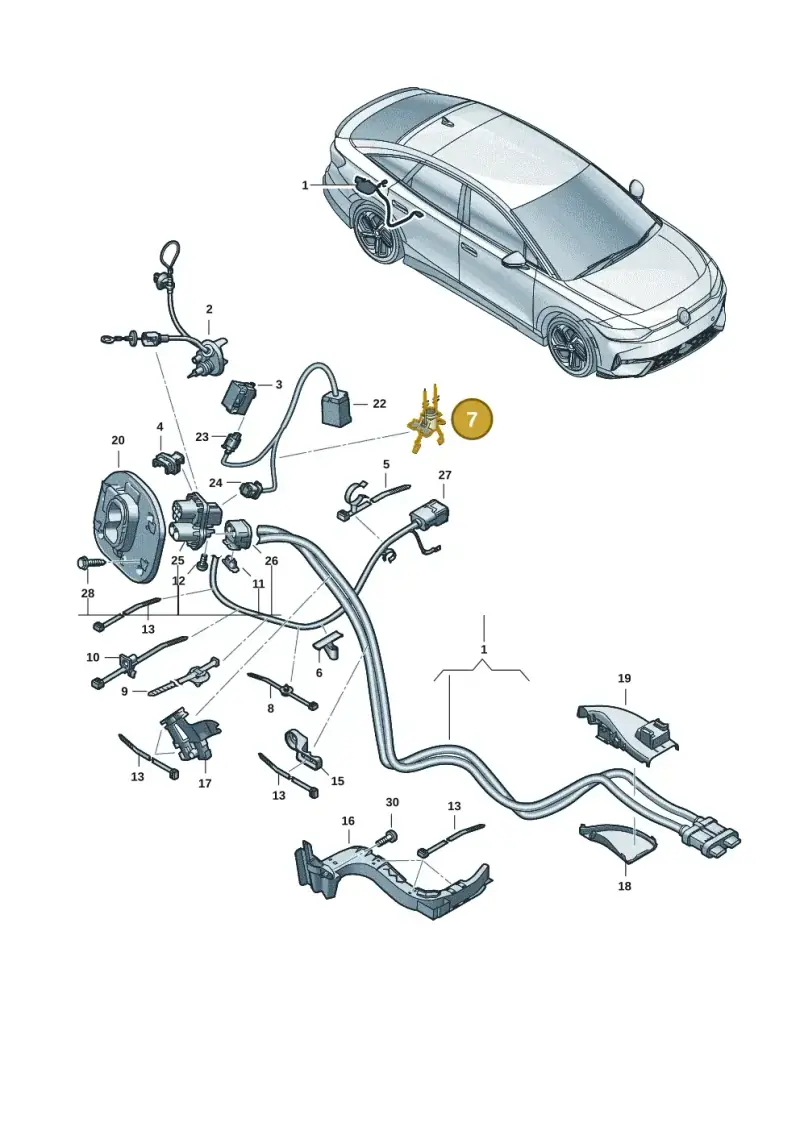 3D0971838F — Volkswagen ID.7 Limousine Pro (2023-) diagram 14b970150, position 7