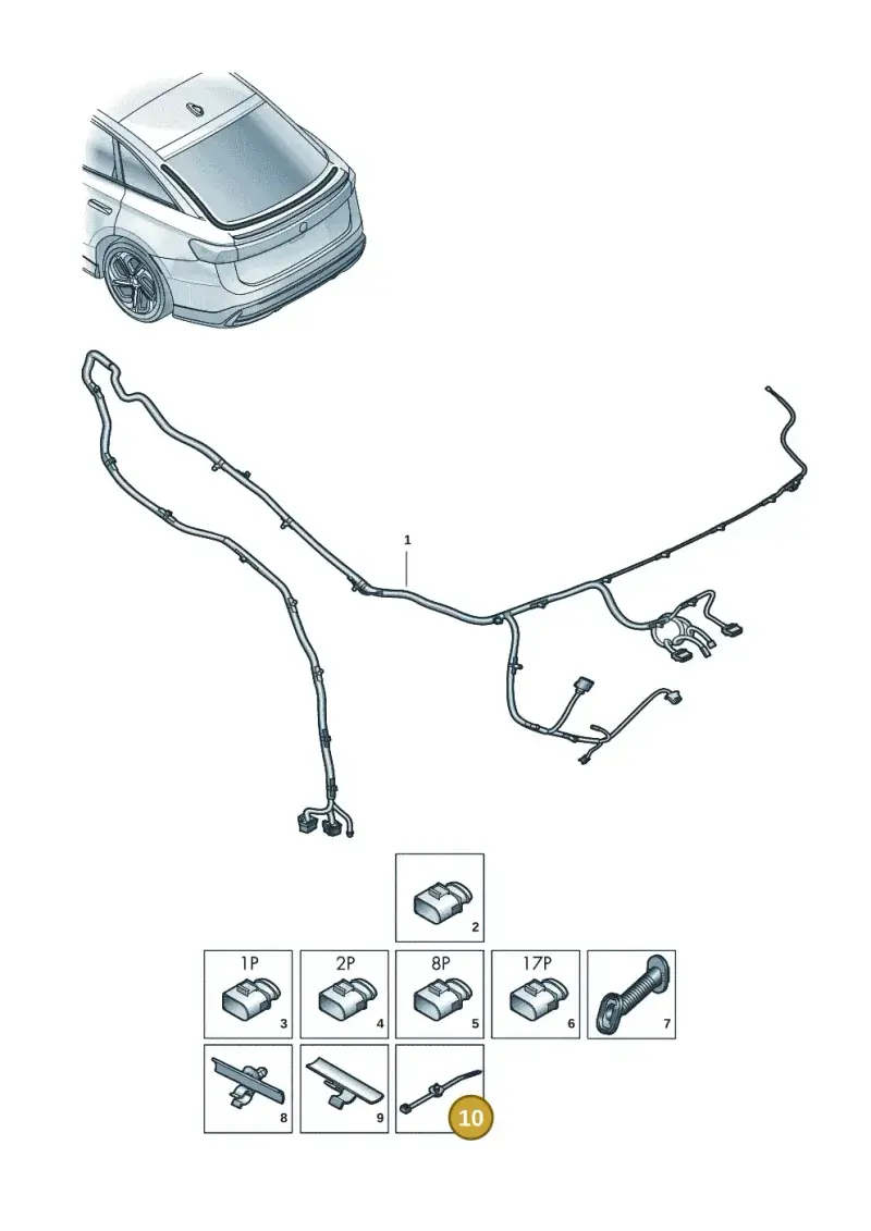 3D0971838K — Volkswagen ID.7 Limousine Pro (2023-) diagram 14b972810, position 10
