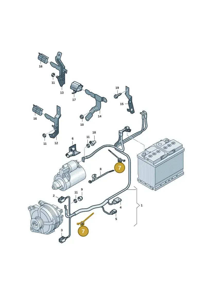 3D0971838K — Volkswagen Taigo (2021-2024) diagram 2f0971100, position 7