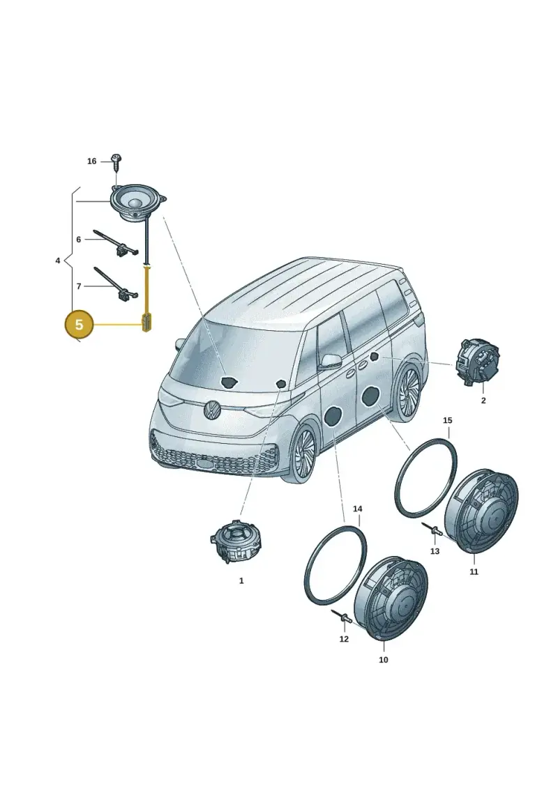 3D0971838L — Volkswagen ID.Buzz (2022-) diagram 15a035350, position 5