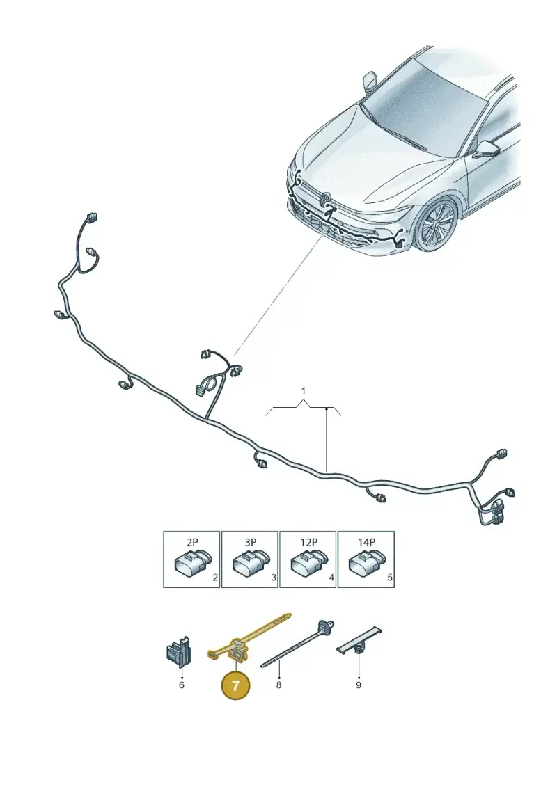 3D0971838M — Volkswagen Passat estate (2023-) diagram 3j0971000, position 7
