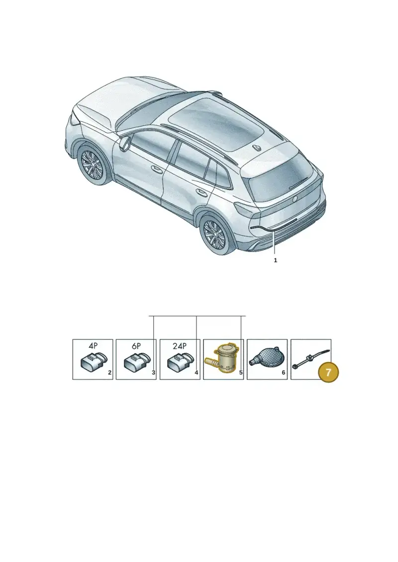 3D0971838N — Volkswagen Tiguan 2.0 (2023-) diagram 57x972950, position 7