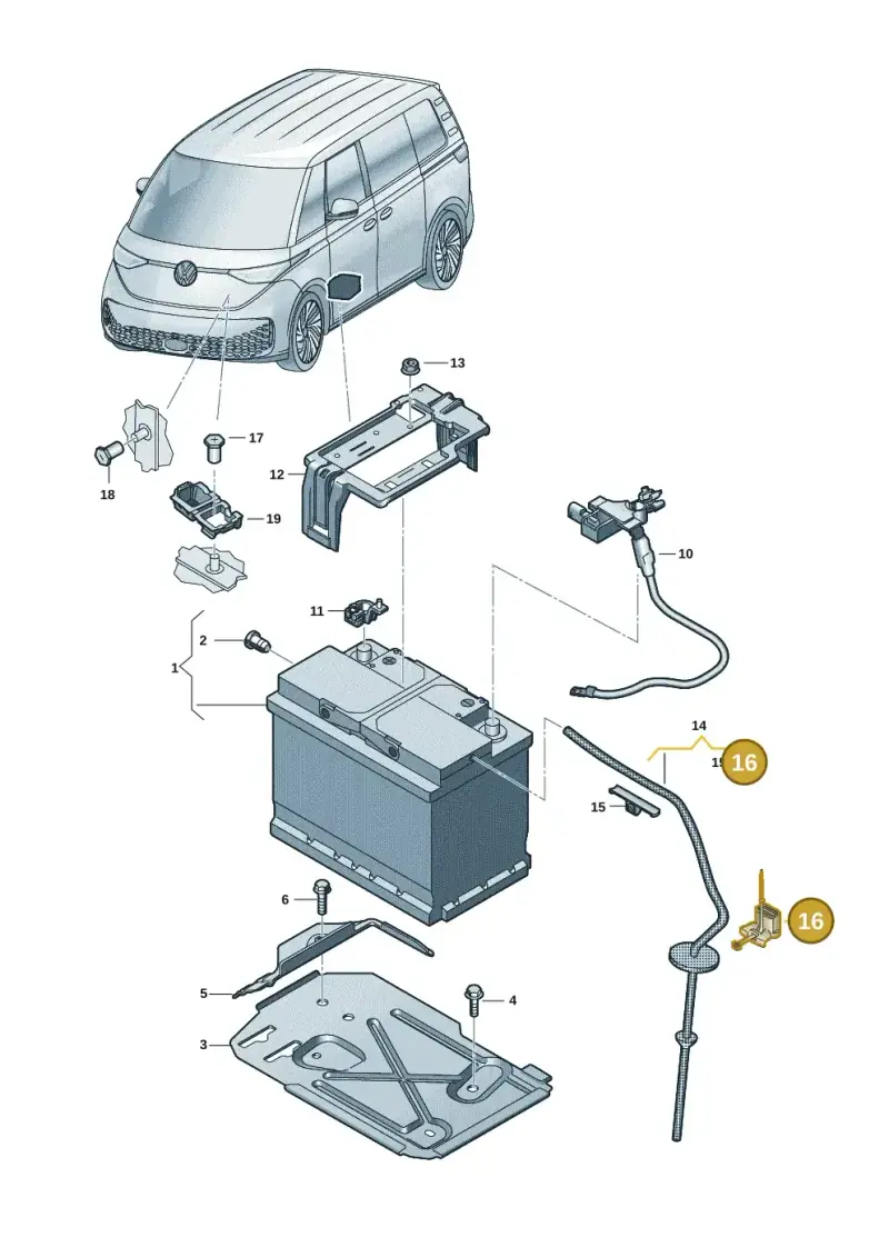 3D0971838Q — Volkswagen ID.Buzz (2022-) diagram 15a915010, position 16